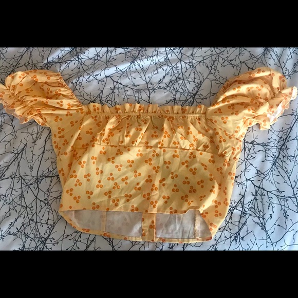 Cottagecore Yellow Summer Picnic Cute Top, Size M - Picture 3 of 5